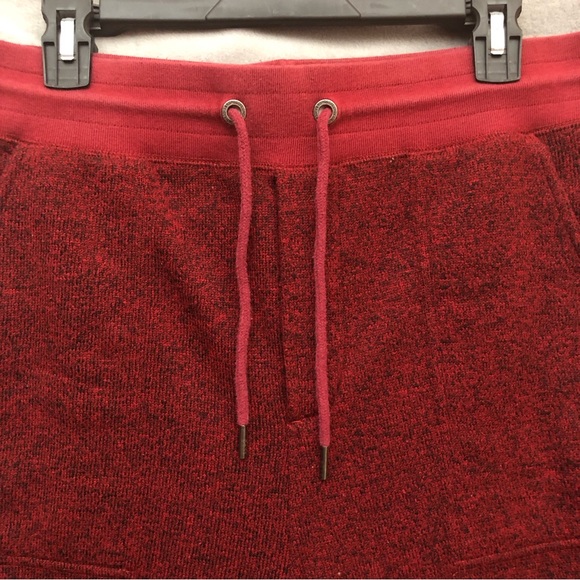 Aeropostale Men’s Heathered Fleece Joggers Sweatpants Maroon Red Black Medium - Picture 3 of 11